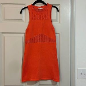 Zara orange mini dress